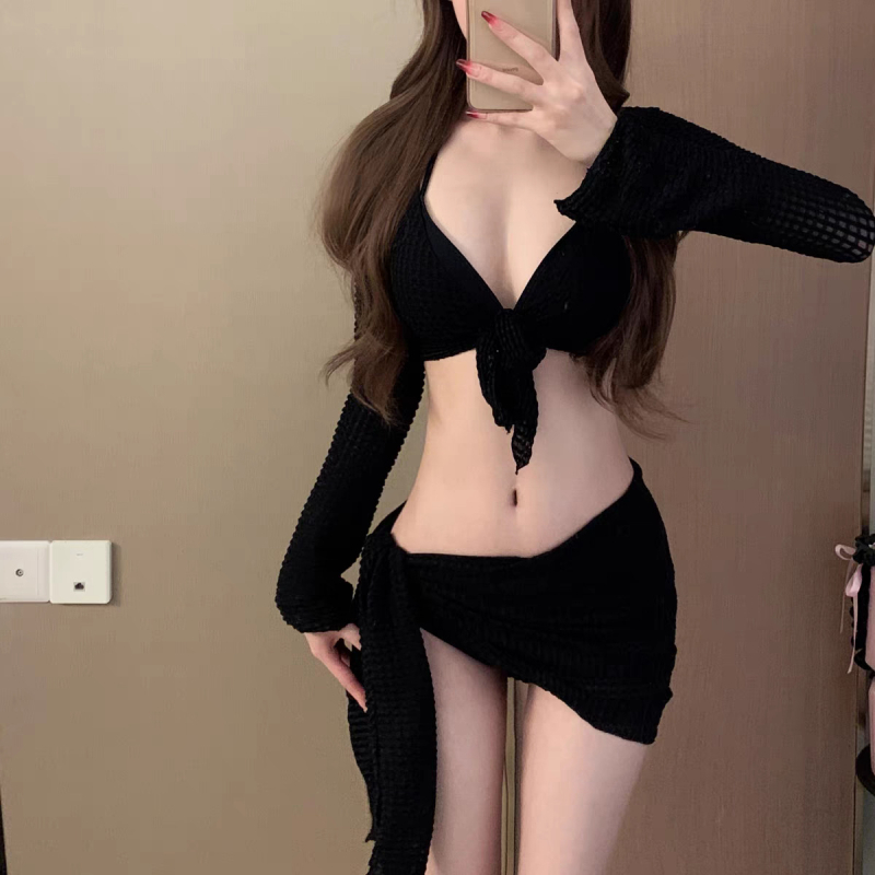 Ženski bikini set 2024 – 4-djelni bikini set s push-up topom, seksi, oblikuje liniju, luksuzan dojam, za odmor uz tople izvore
