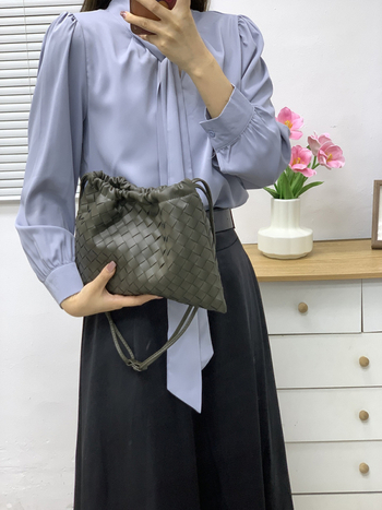 Ženska torbica od teleće kože, pleteni dizajn, crossbody torba preko ramena