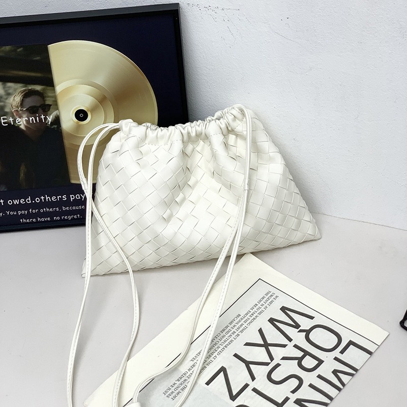 Ženska torbica od teleće kože, pleteni dizajn, crossbody torba preko ramena
