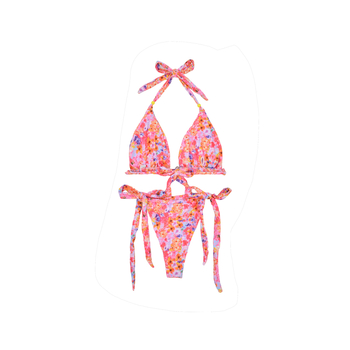 Miracle Clothing 2025 Új női bikini szexi virágmintás, két részes fürdőruha, 5050