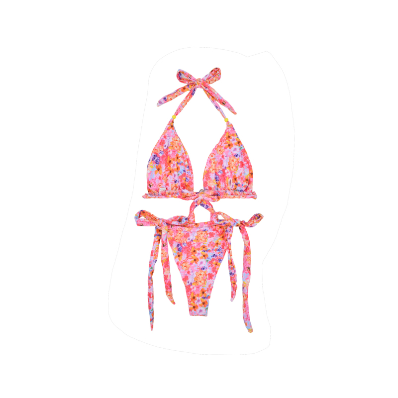 Miracle Clothing 2025 Új női bikini szexi virágmintás, két részes fürdőruha, 5050