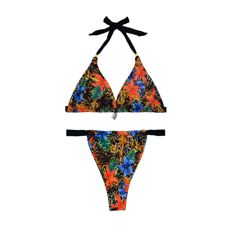 Miracle Clothing 2025 Új női bikini szexi virágmintás, két részes fürdőruha, 5050