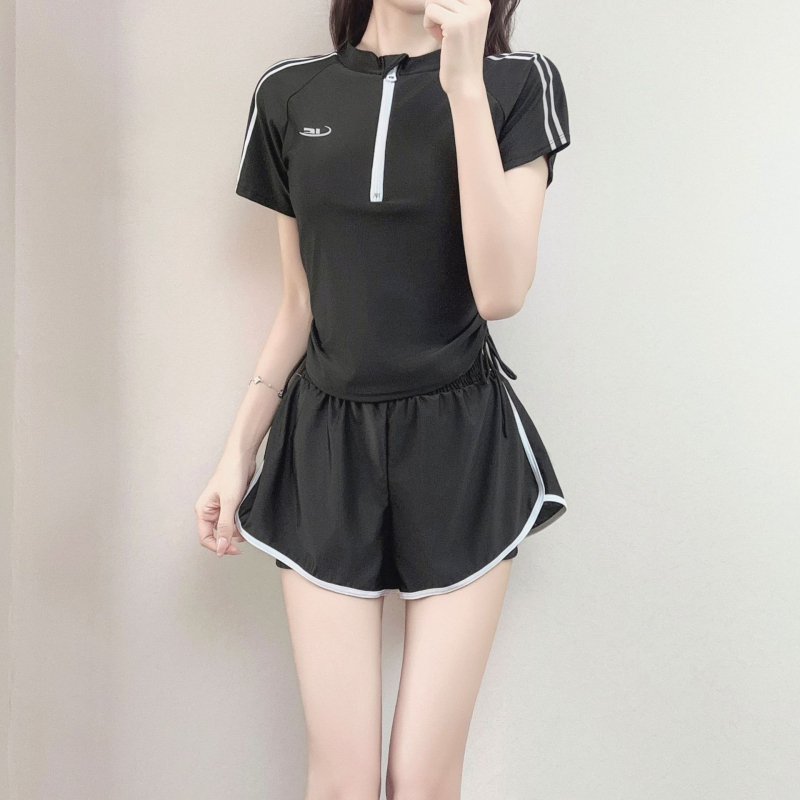 Girl Memory Női két részes sportos fürdőruha, konzervatív szabás, hasfedés, plusz méret, új modell
