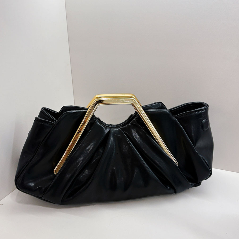 Plisirana retro torba u europsko-američkom stilu, elegantna ženska PU clutch s mašnicom