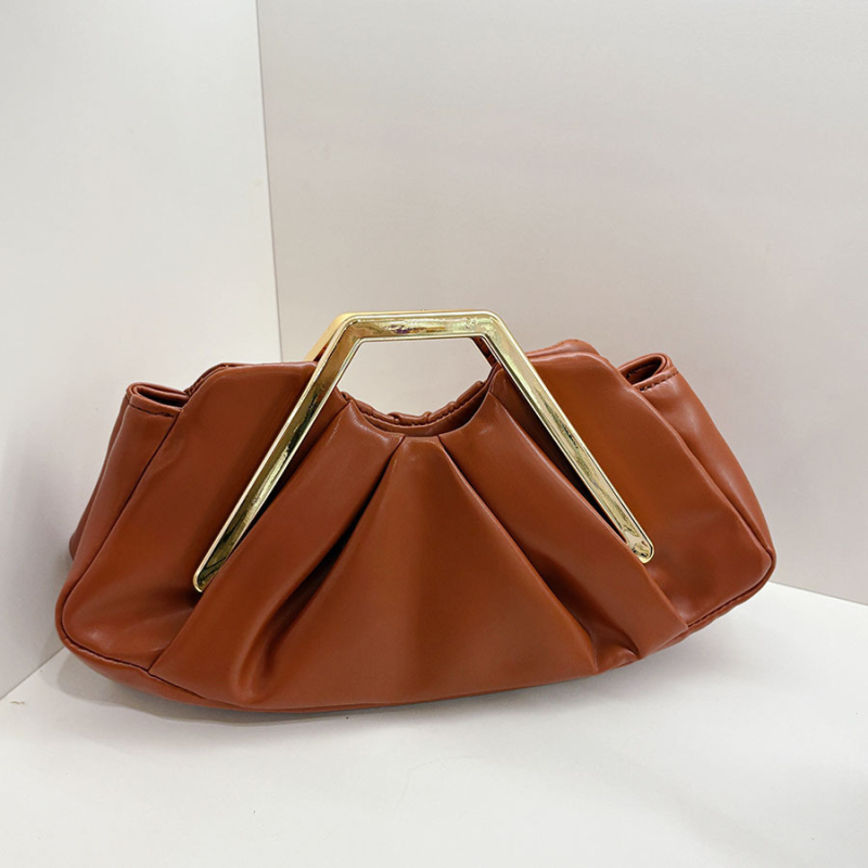 Plisirana retro torba u europsko-američkom stilu, elegantna ženska PU clutch s mašnicom