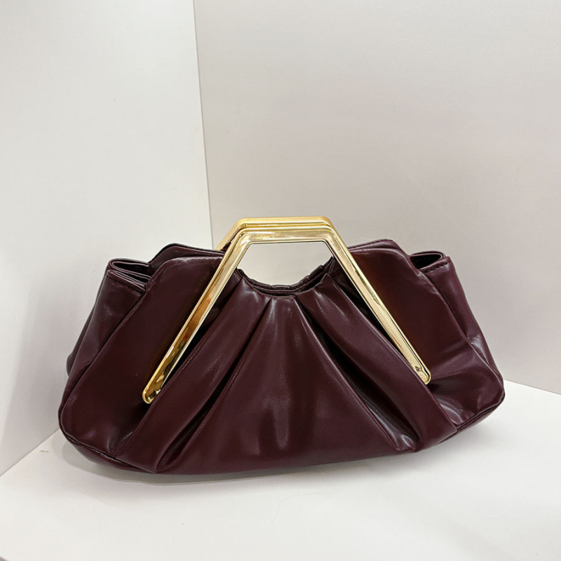 Plisirana retro torba u europsko-američkom stilu, elegantna ženska PU clutch s mašnicom