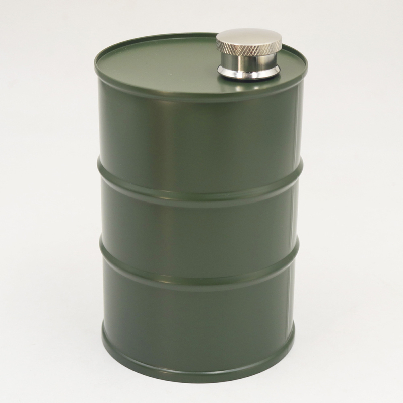 Flască din oțel inoxidabil de 750 ml – recipient portabil pentru băuturi alcoolice, stil retro elegant, pentru activități în aer liber