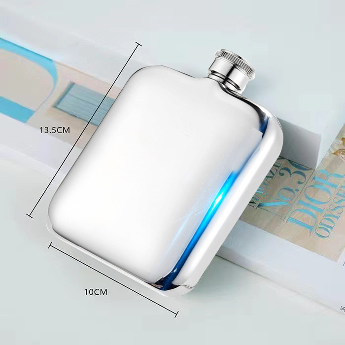 Recipient din oțel inoxidabil 304, personalizat, portabil pentru exterior, de formă pătrată, 6 oz, mini pahar pentru vin roșu, cadou