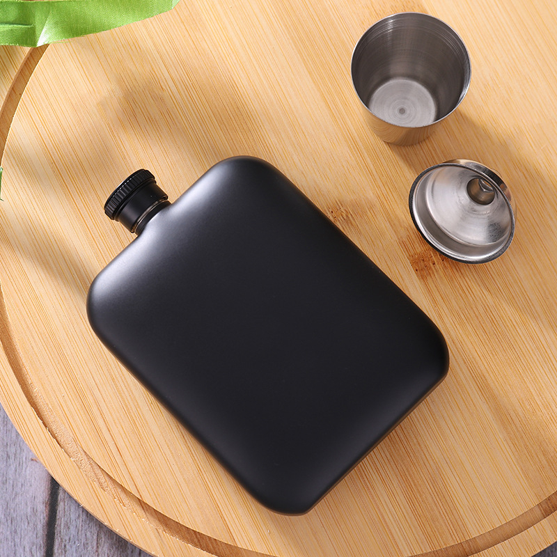 Recipient din oțel inoxidabil 304, personalizat, portabil pentru exterior, de formă pătrată, 6 oz, mini pahar pentru vin roșu, cadou