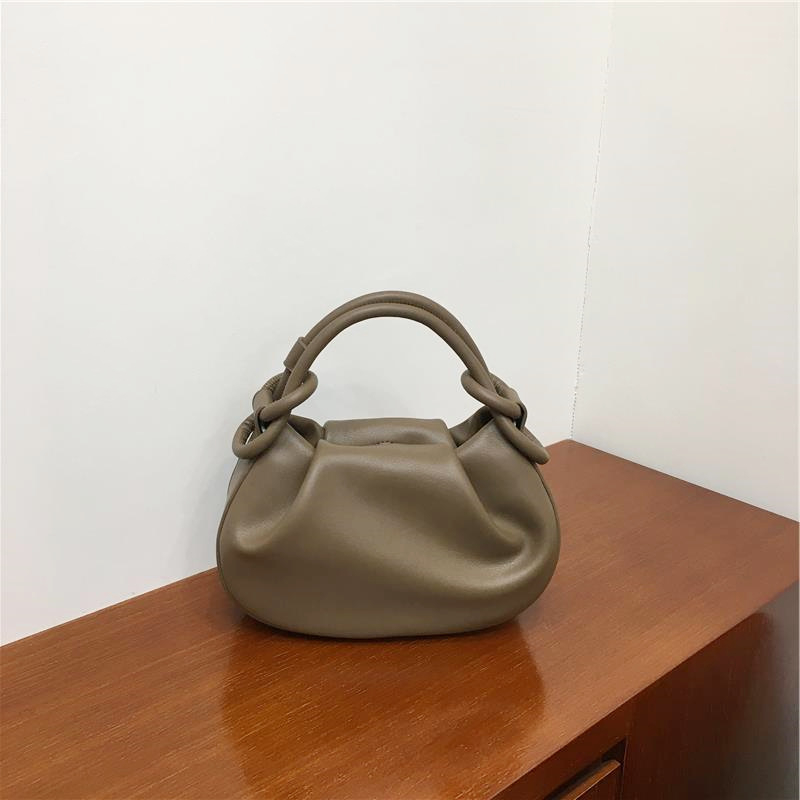 Mini ženska crossbody torbica u sedlastom obliku, plisirana tekstura oblaka, umjetna koža