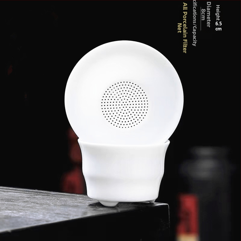 Set ceramic Gongfu pentru ceai cu filtru și ceașcă pentru distribuție uniformă