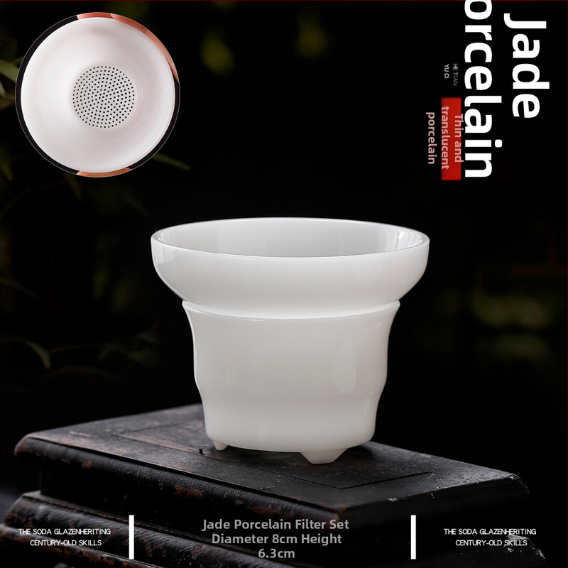 Set ceramic Gongfu pentru ceai cu filtru și ceașcă pentru distribuție uniformă