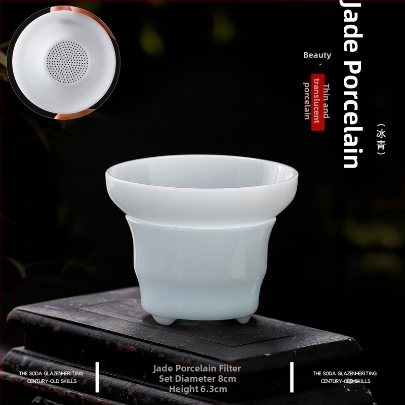 Set ceramic Gongfu pentru ceai cu filtru și ceașcă pentru distribuție uniformă