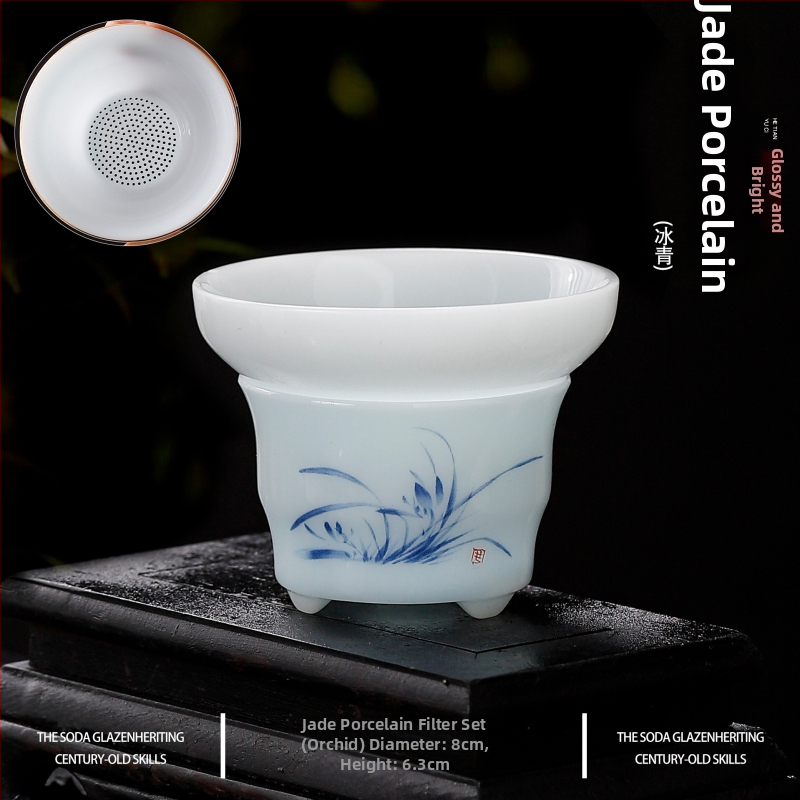 Set ceramic Gongfu pentru ceai cu filtru și ceașcă pentru distribuție uniformă