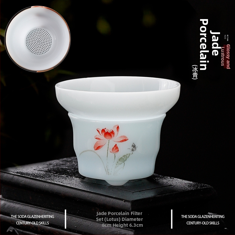 Set ceramic Gongfu pentru ceai cu filtru și ceașcă pentru distribuție uniformă