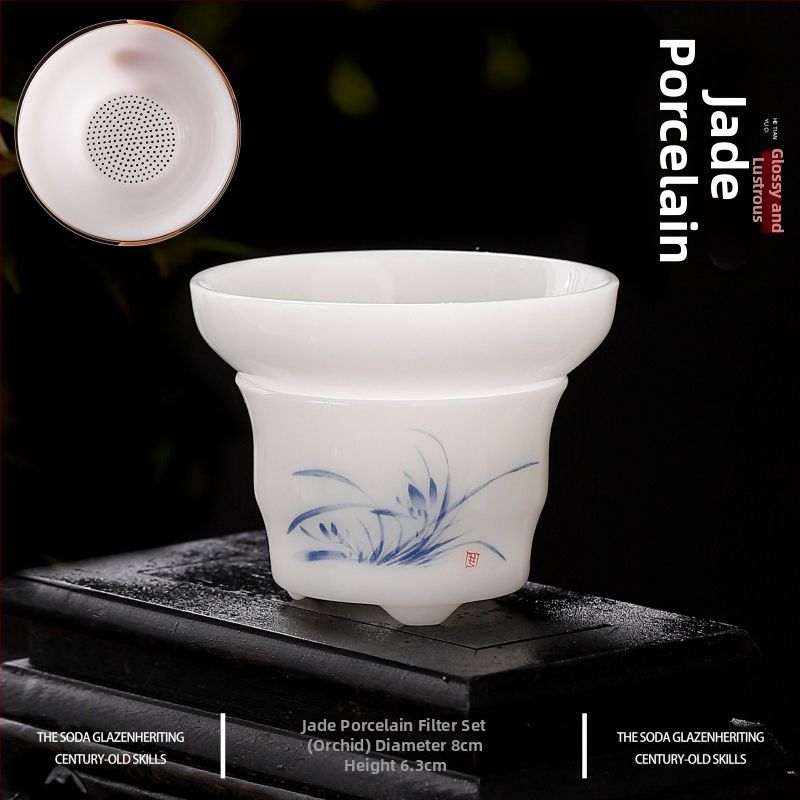 Set ceramic Gongfu pentru ceai cu filtru și ceașcă pentru distribuție uniformă