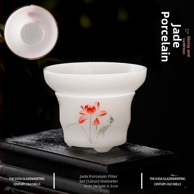 Set ceramic Gongfu pentru ceai cu filtru și ceașcă pentru distribuție uniformă