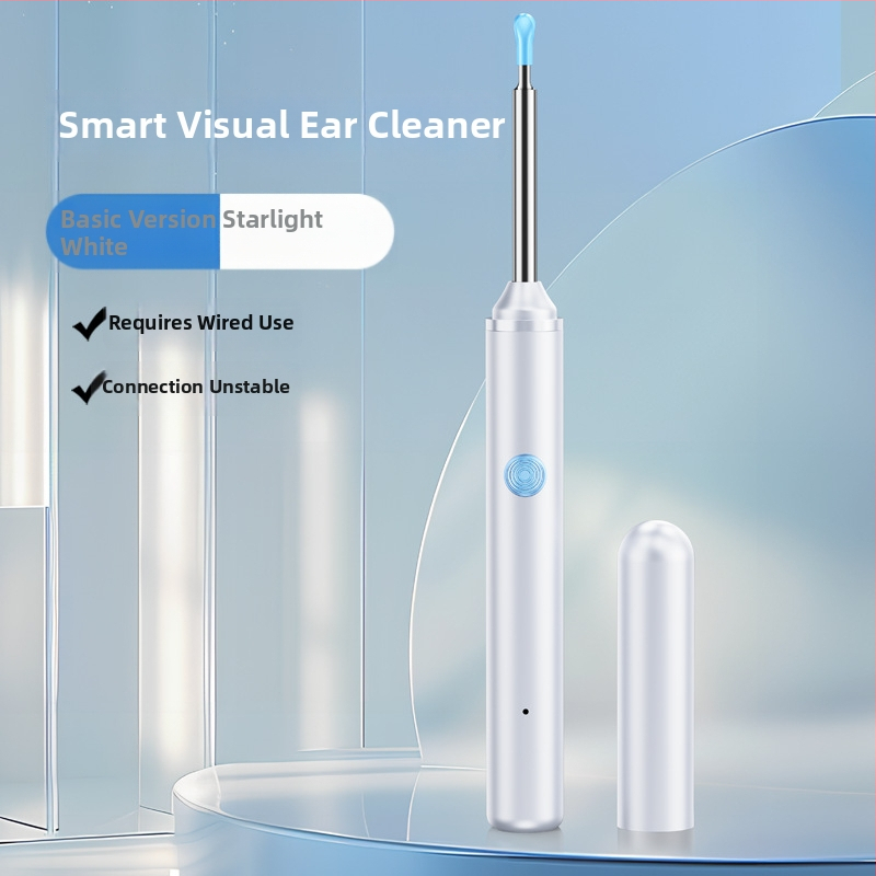 Lingură pentru urechi cu endoscop HD — vizual pentru copii, instrument fără fir cu iluminare Bluetooth pentru curățarea urechilor