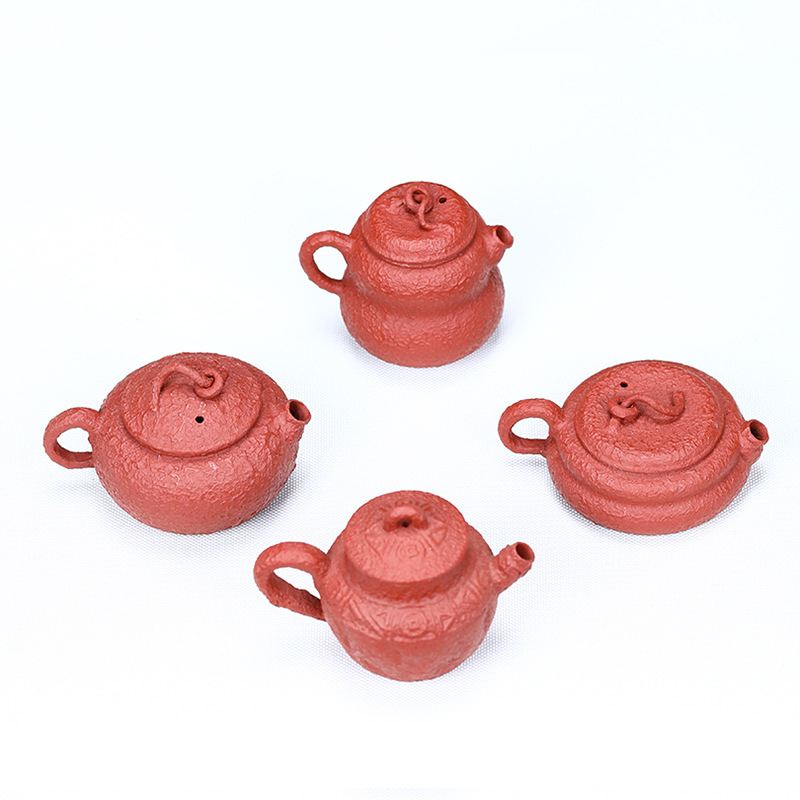 Ceainic din seria Clown Pot, Dahongpao, lut mov Yixing, lucrat manual din lut original, capacitate mică