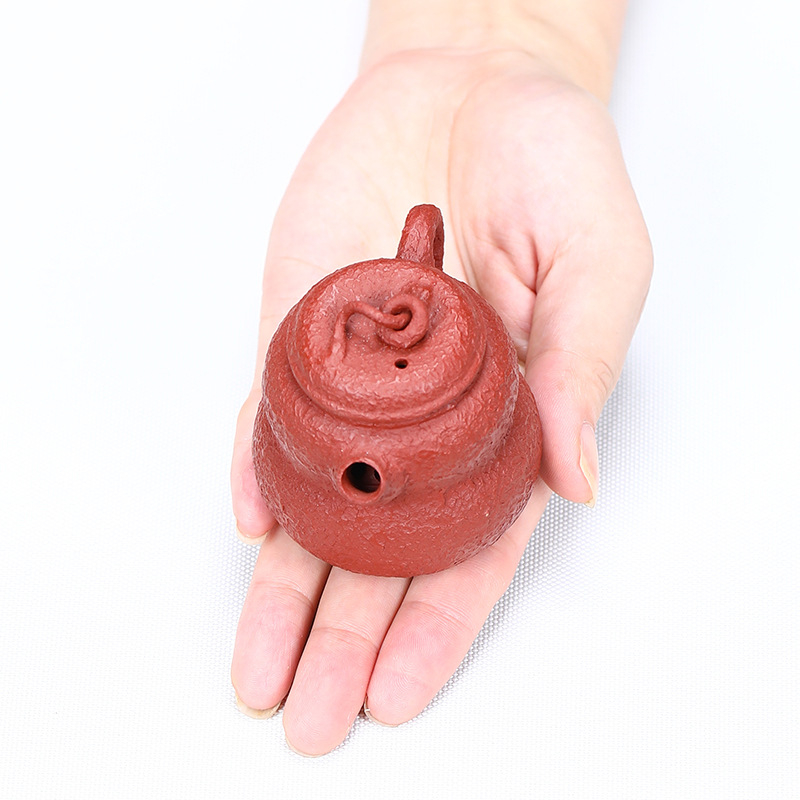 Ceainic din seria Clown Pot, Dahongpao, lut mov Yixing, lucrat manual din lut original, capacitate mică