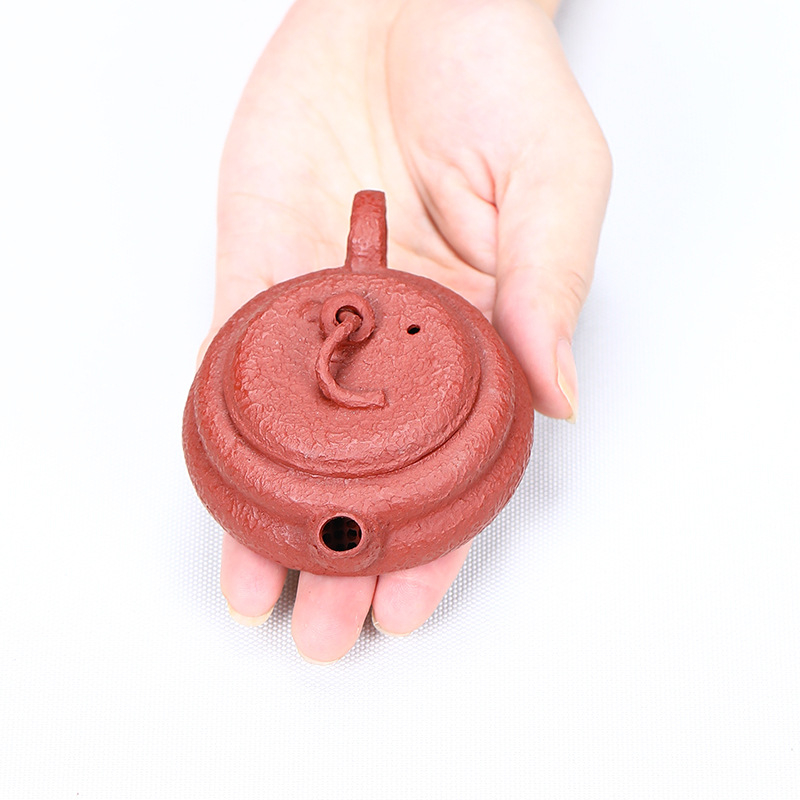 Ceainic din seria Clown Pot, Dahongpao, lut mov Yixing, lucrat manual din lut original, capacitate mică