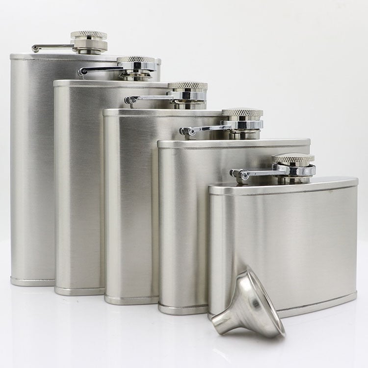 Cap din oțel inoxidabil 304 pentru flacon de buzunar, 4–8 oz