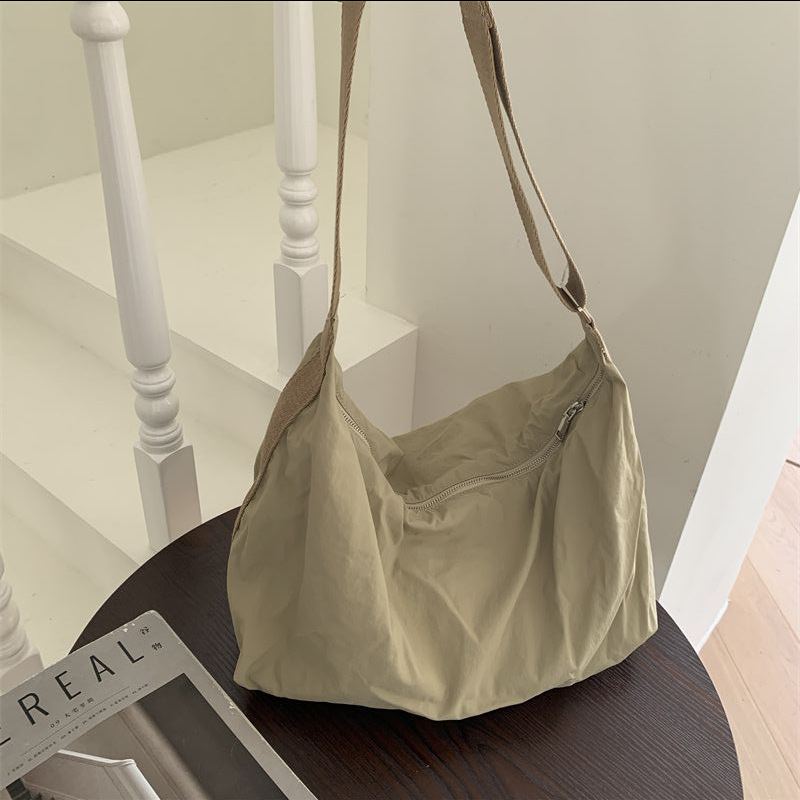 Ženska torba od najlona, bucket stil, velik kapacitet, korejski stil, crossbody, retro japanski tote