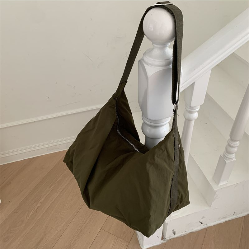 Ženska torba od najlona, bucket stil, velik kapacitet, korejski stil, crossbody, retro japanski tote