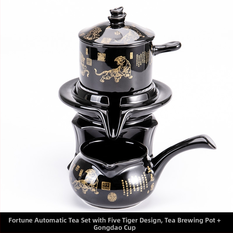 Set ceainic cu piatră măcinată, set ceramic de ceai Kung Fu cu cești pentru casă, living, birou mic, stil chinezesc