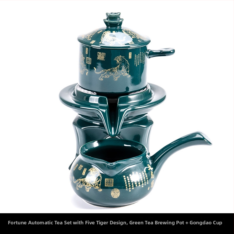 Set ceainic cu piatră măcinată, set ceramic de ceai Kung Fu cu cești pentru casă, living, birou mic, stil chinezesc