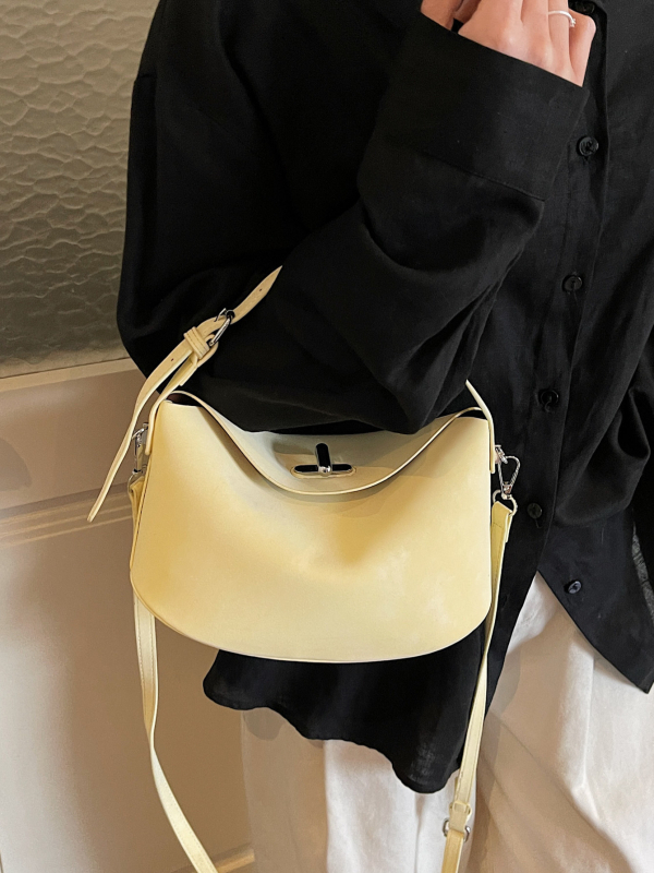 PU kožna Crescent crossbody torba za posao – srednja veličina ženska torba
