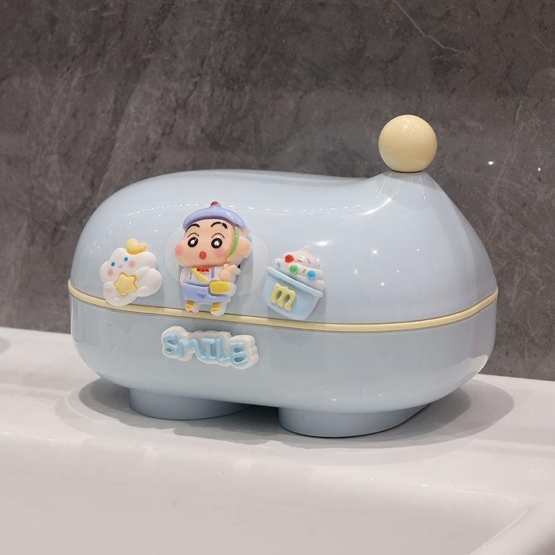 Cutie de săpun cu capac rabatabil, cu găuri de drenaj, capacitate mare, pentru uz casnic
