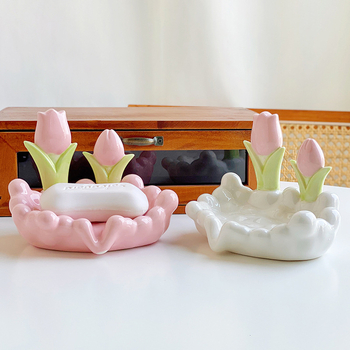 Săpunier ceramic cu drenaj, pentru uz casnic, în stil Nordic, baie