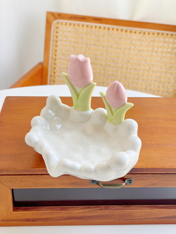 Săpunier ceramic cu drenaj, pentru uz casnic, în stil Nordic, baie