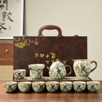 Ruyao Dragon Egg Set ceainic cu cești, în cutie cadou – ceai ceramic pentru cadouri de afaceri și jubileu corporativ