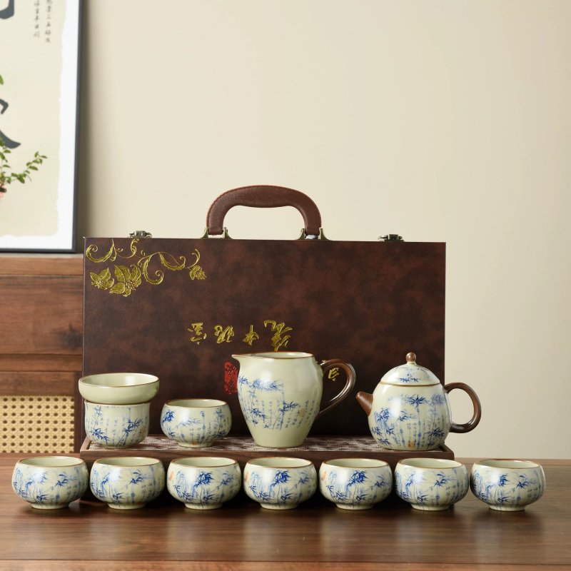 Ruyao Dragon Egg Set ceainic cu cești, în cutie cadou – ceai ceramic pentru cadouri de afaceri și jubileu corporativ