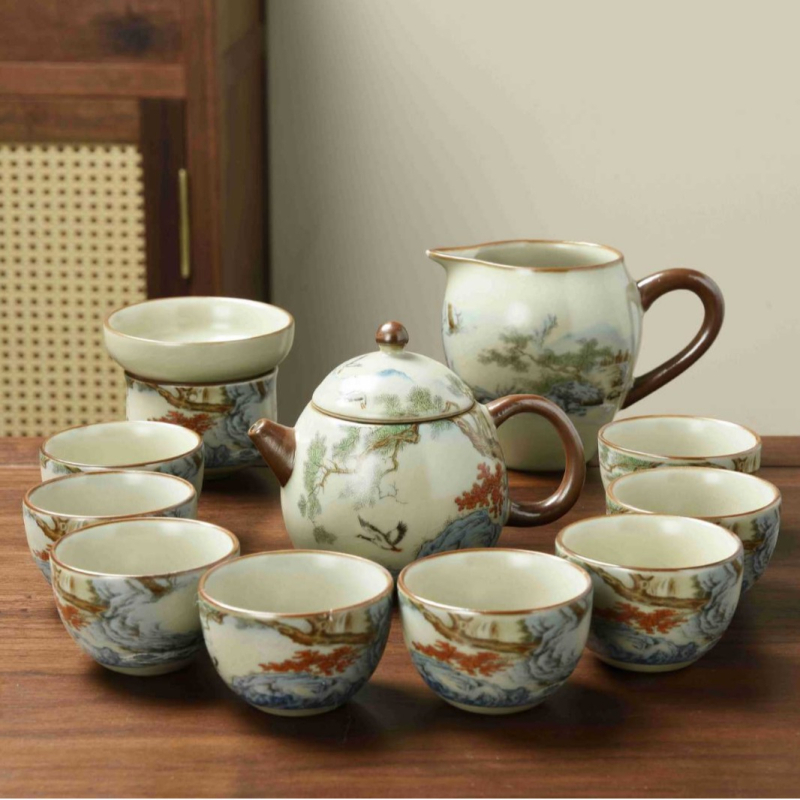 Ruyao Dragon Egg Set ceainic cu cești, în cutie cadou – ceai ceramic pentru cadouri de afaceri și jubileu corporativ