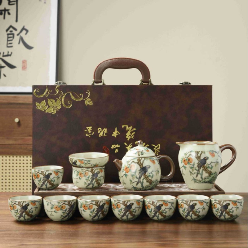 Ruyao Dragon Egg Set ceainic cu cești, în cutie cadou – ceai ceramic pentru cadouri de afaceri și jubileu corporativ