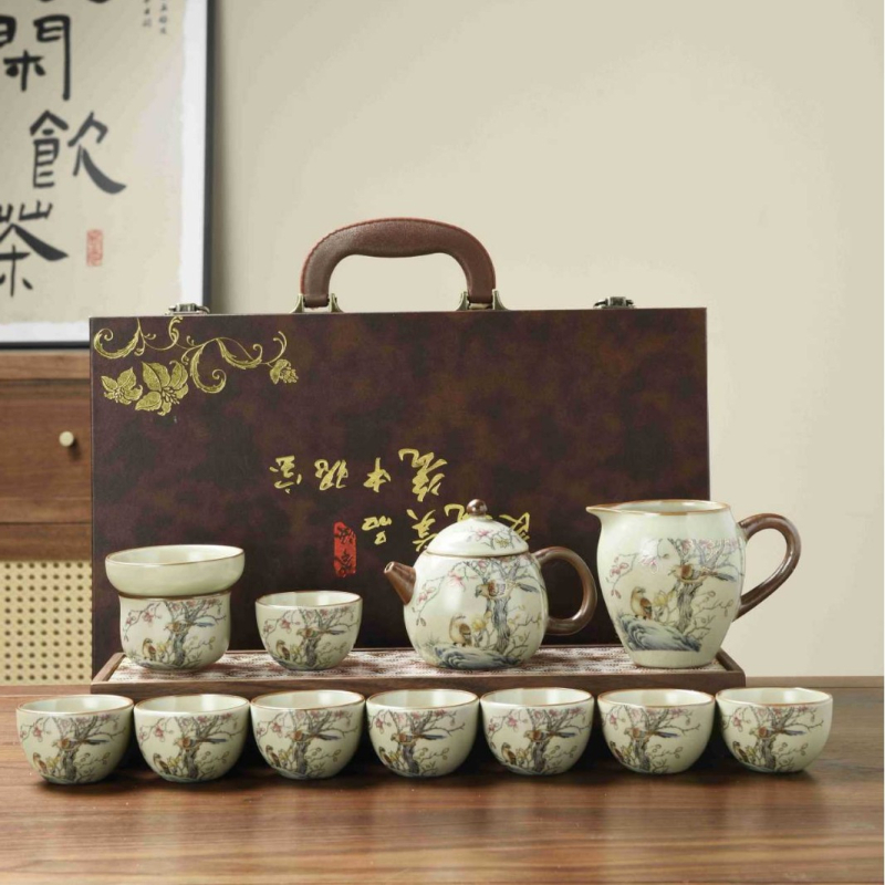 Ruyao Dragon Egg Set ceainic cu cești, în cutie cadou – ceai ceramic pentru cadouri de afaceri și jubileu corporativ