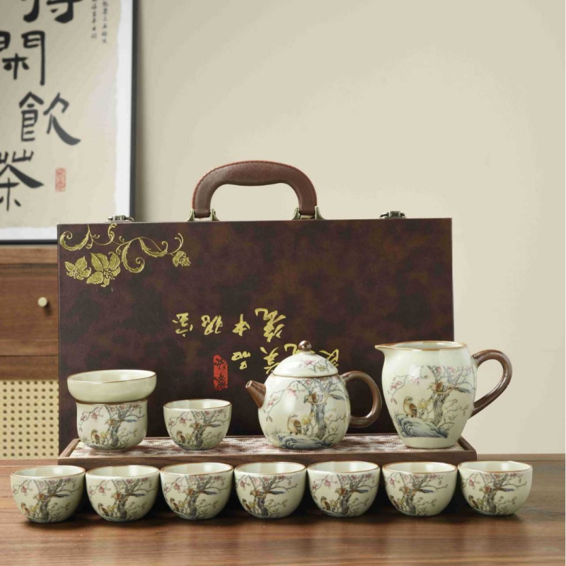 Ruyao Dragon Egg Set ceainic cu cești, în cutie cadou – ceai ceramic pentru cadouri de afaceri și jubileu corporativ