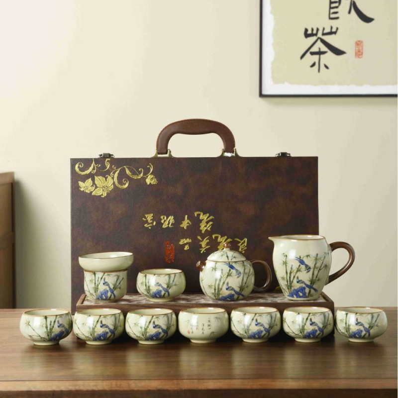 Ruyao Dragon Egg Set ceainic cu cești, în cutie cadou – ceai ceramic pentru cadouri de afaceri și jubileu corporativ