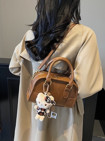 Ženska torba u retro stilu, mini kvadratna PU kožna crossbody torba, proljeće 2026
