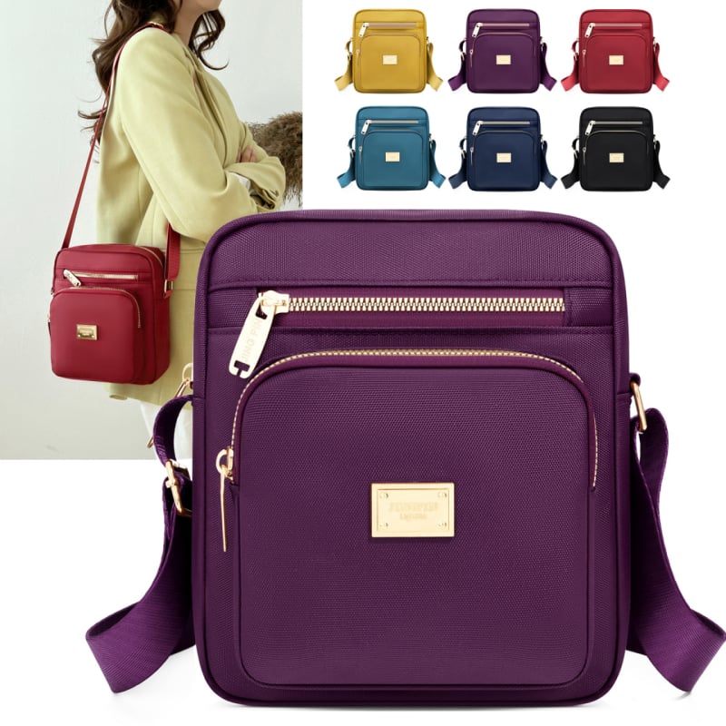 Ženska crossbody torba u gradsko minimalističkom stilu, mala kvadratna torba od Oxford platna sa zatvaračem, unutarnja džep, poliester podstava, Proljeće 2026