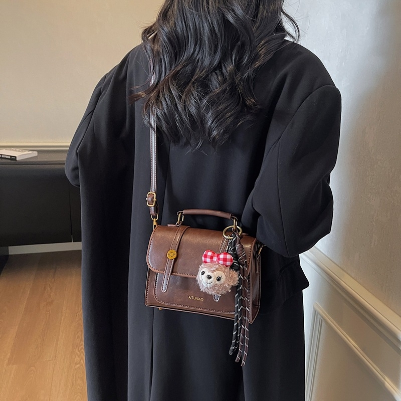 Ženska PU kožna mala kvadratna crossbody torbica, jesen 2025, retro stil, svakodnevno nošenje