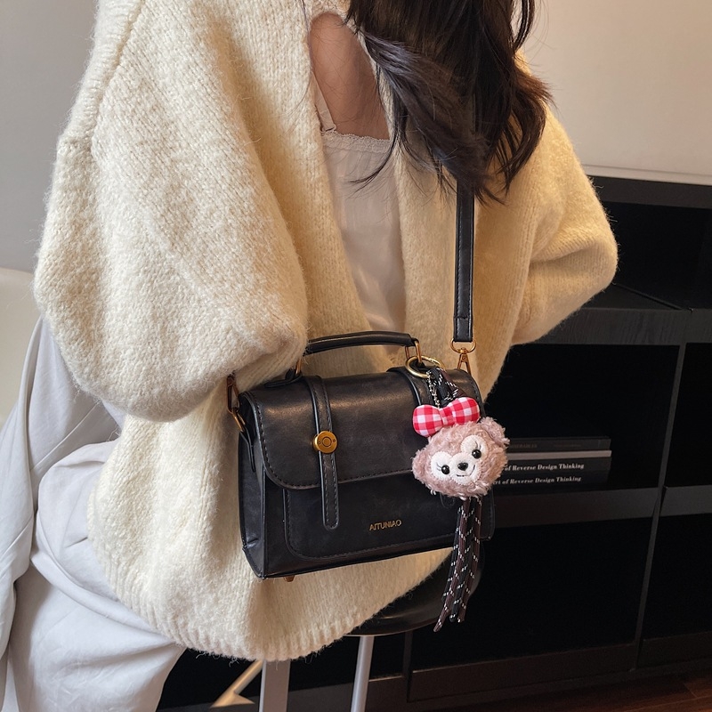 Ženska PU kožna mala kvadratna crossbody torbica, jesen 2025, retro stil, svakodnevno nošenje