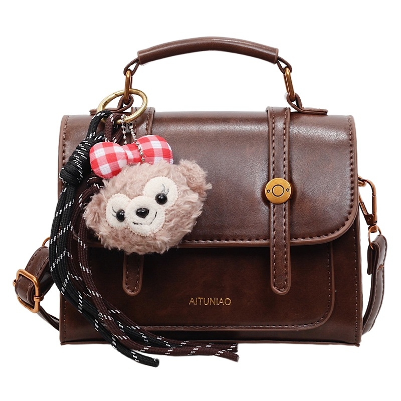 Ženska PU kožna mala kvadratna crossbody torbica, jesen 2025, retro stil, svakodnevno nošenje