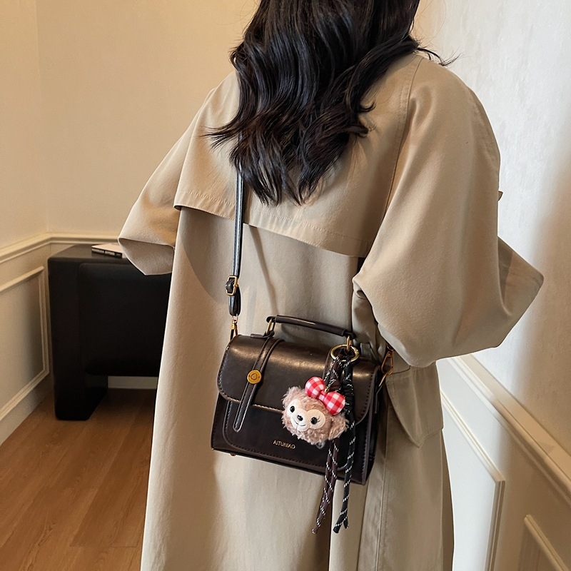 Ženska PU kožna mala kvadratna crossbody torbica, jesen 2025, retro stil, svakodnevno nošenje