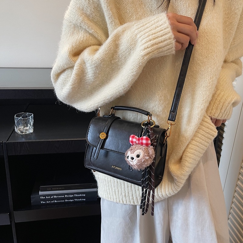 Ženska PU kožna mala kvadratna crossbody torbica, jesen 2025, retro stil, svakodnevno nošenje