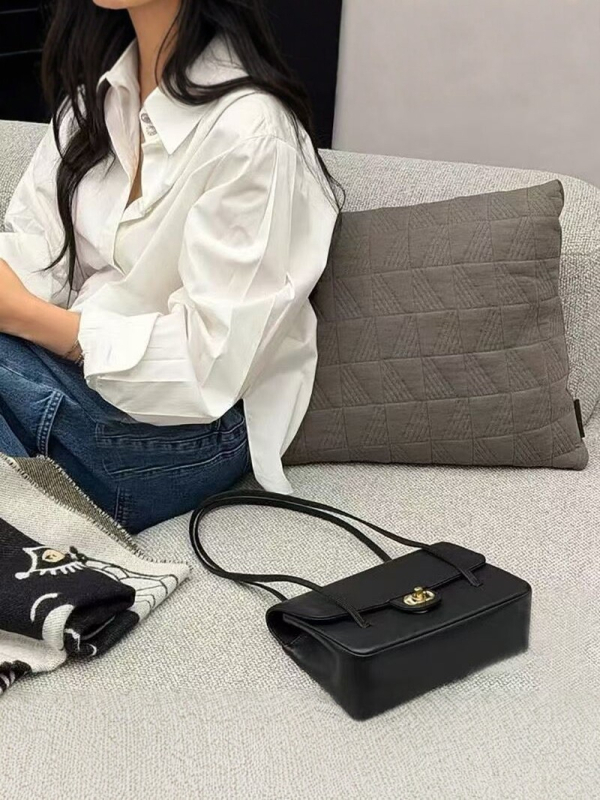 Ženska mala kvadratna PU torbica, korejski retro stil, preko ramena, srednje veličine, za svakodnevnu upotrebu