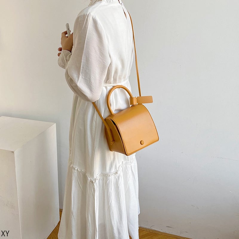 Sjajna ženska torbica s umjetničkim štihom, retro mala kvadratna torbica za rame ili crossbody, PU koža